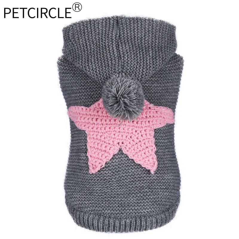 PETCIRCLE Vêtements pour chien Teddy Chiot Bulldog Français Chihuahau Vêtements pour chien Automne Hiver Vêtements pour chat Pull Étoile de mer nordique