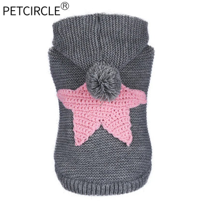 PETCIRCLE Vêtements pour chien Teddy Chiot Bulldog Français Chihuahau Vêtements pour chien Automne Hiver Vêtements pour chat Pull Étoile de mer nordique