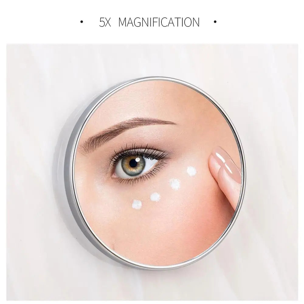 Launches Loc-Ventouse grossissante 5X, miroir rond mural HOMirror, bain, maquillage, cosmétique, accessoires de maquillage, 20cm