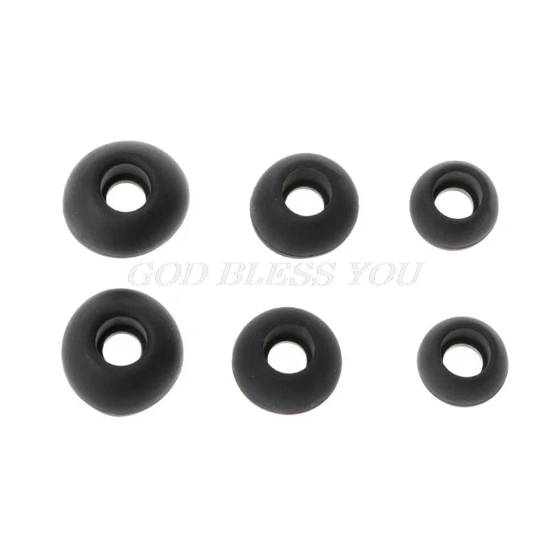 12 Pairs(S/M/L) Soft Black Silicone Replacement Eartips Earbuds Cushions Ear pads Covers For Earphone Headphone Drop Shipping