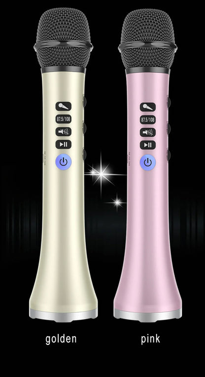 XIAOKOA L-698 15W Sans Fil Karaoké Microphone Bluetooth Haut-Parleur 4000mah 2 en 1 Déterminer Chanter et Statique KTV Lecteur pour iOS/Android