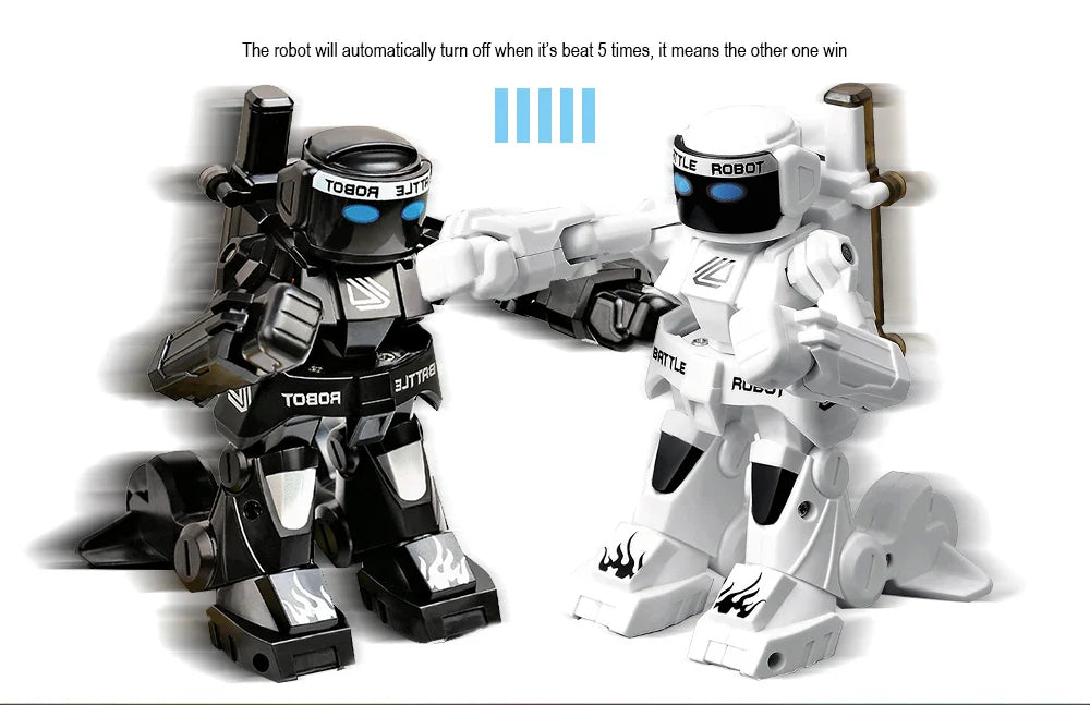 Robot de boxe télécommandé pour enfants, jouet de combat RC, jeux pour deux joueurs, gastronomie 2.4G, jouets de contrôle pour enfants, jeu no ly