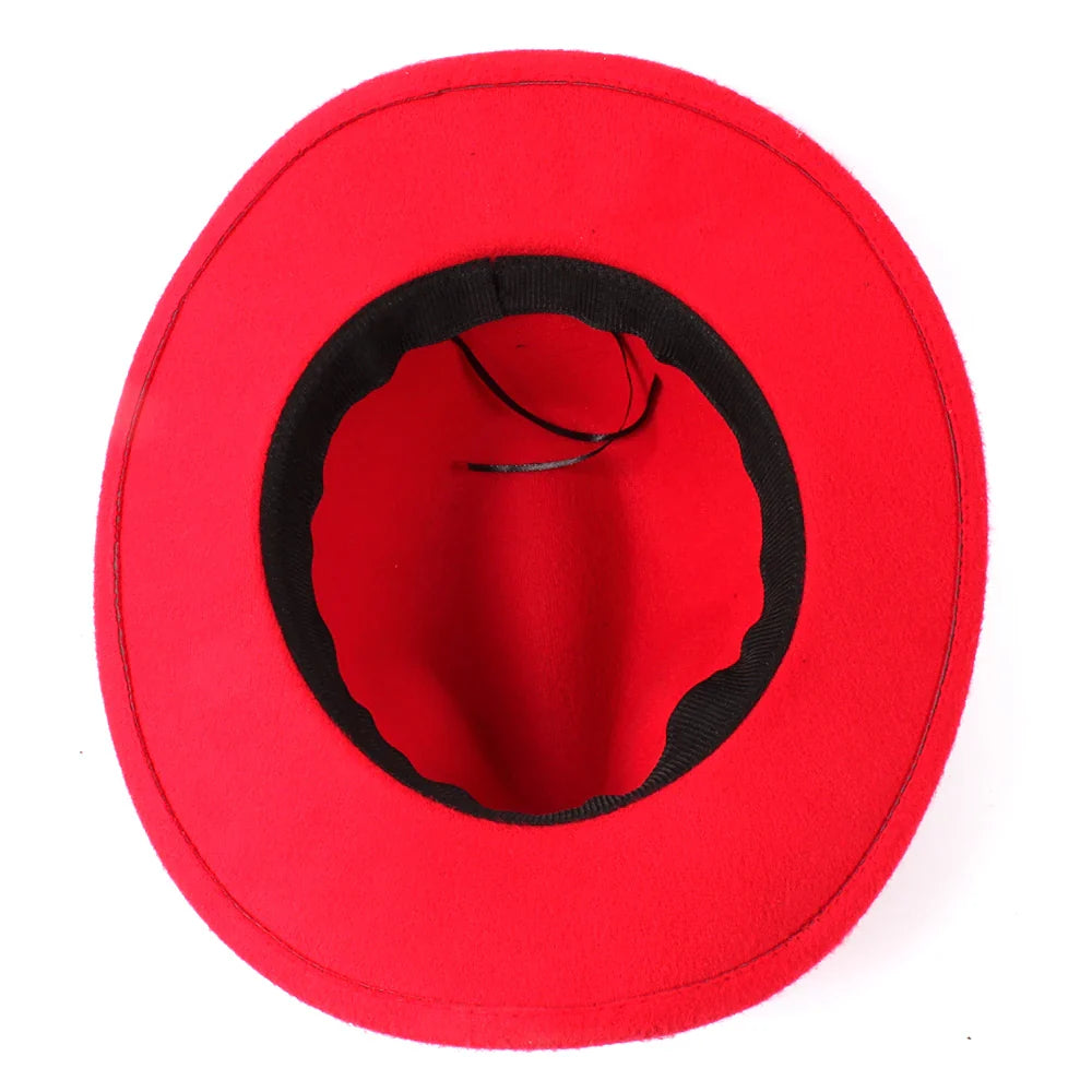 Chapeau de cowboy western en laine pour homme et femme, idéal pour l'hiver, l'automne, le jazz, la cowgirl, le sombrero, 2 grandes tailles