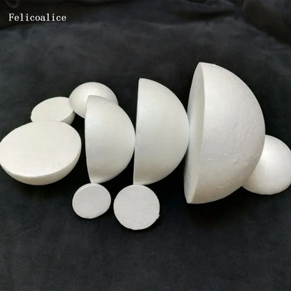 2/4pcs Half Round Solid Polystyrene Styrofoam Foam Balls for Christmas Kids Craft 20cm 7.87 inch 18cm 7.08 inch 15cm 5.905 inch
