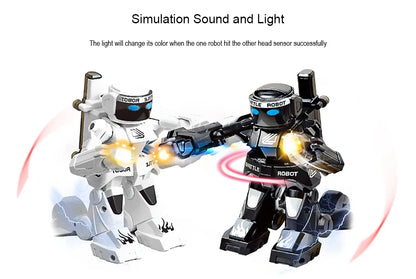 Robot de boxe télécommandé pour enfants, jouet de combat RC, jeux pour deux joueurs, gastronomie 2.4G, jouets de contrôle pour enfants, jeu no ly
