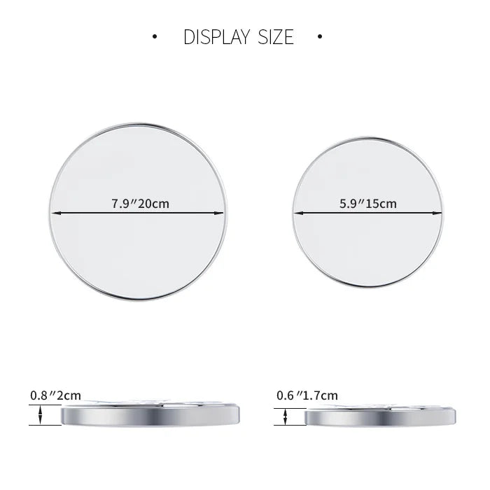 Launches Loc-Ventouse grossissante 5X, miroir rond mural HOMirror, bain, maquillage, cosmétique, accessoires de maquillage, 20cm
