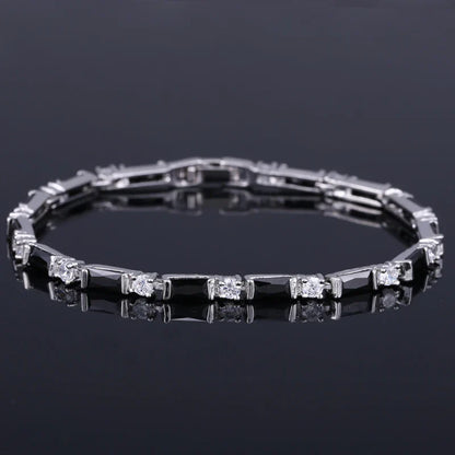 CWWZircons – bracelet de Tennis en cristal autrichien pour femme, breloque CZ, rouge, vert, bleu, cadeau de noël et de nouvel an, CB087