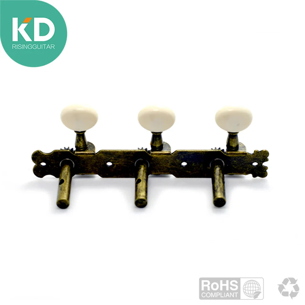 chevilles de guitare classique en Bronze Antique, bouton ovale, tête de Machine, pièces de réparation, accessoires