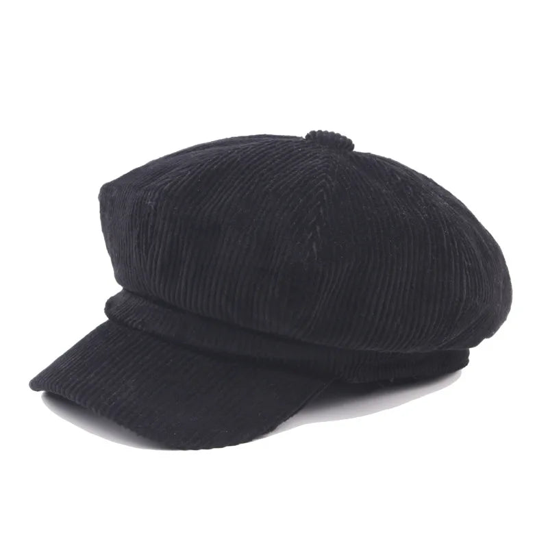 COKK-Casquette de Gavroche pour Femmes, Béret d'Automne Hiver, Chapeau Octogonal de Peintre, Chapeau Vintage Anglais, Gorras Boina Feminina