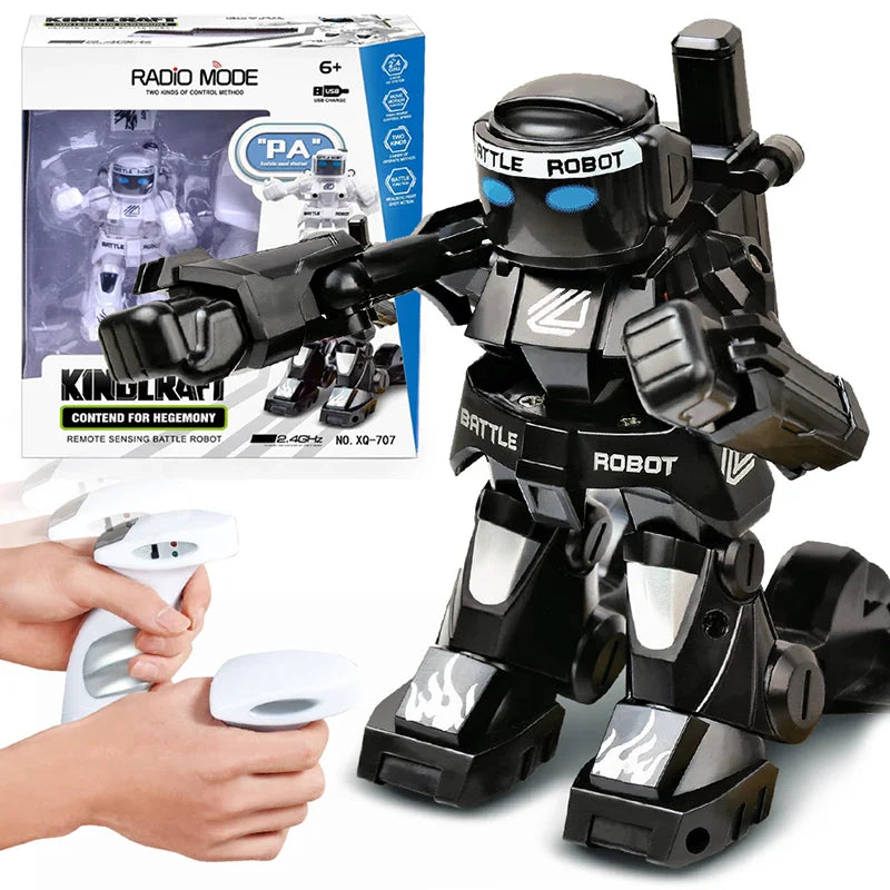 Robot de boxe télécommandé pour enfants, jouet de combat RC, jeux pour deux joueurs, gastronomie 2.4G, jouets de contrôle pour enfants, jeu no ly