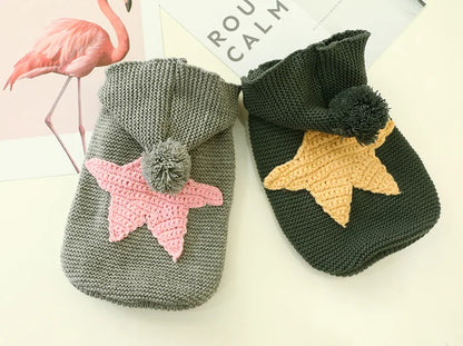 PETCIRCLE Vêtements pour chien Teddy Chiot Bulldog Français Chihuahau Vêtements pour chien Automne Hiver Vêtements pour chat Pull Étoile de mer nordique