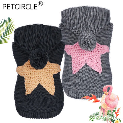 PETCIRCLE Vêtements pour chien Teddy Chiot Bulldog Français Chihuahau Vêtements pour chien Automne Hiver Vêtements pour chat Pull Étoile de mer nordique