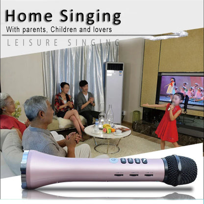 XIAOKOA L-698 15W Sans Fil Karaoké Microphone Bluetooth Haut-Parleur 4000mah 2 en 1 Déterminer Chanter et Statique KTV Lecteur pour iOS/Android