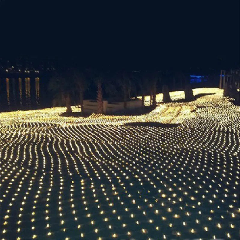 LED Net Christmas lights 3M x 2M 204LEDS AC110V/220V Led mesh LED Net lights string lights waterproof for Christmas New Year holidays