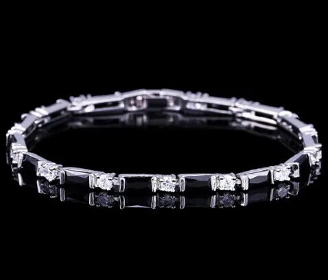 CWWZircons – bracelet de Tennis en cristal autrichien pour femme, breloque CZ, rouge, vert, bleu, cadeau de noël et de nouvel an, CB087