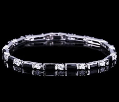 CWWZircons – bracelet de Tennis en cristal autrichien pour femme, breloque CZ, rouge, vert, bleu, cadeau de noël et de nouvel an, CB087