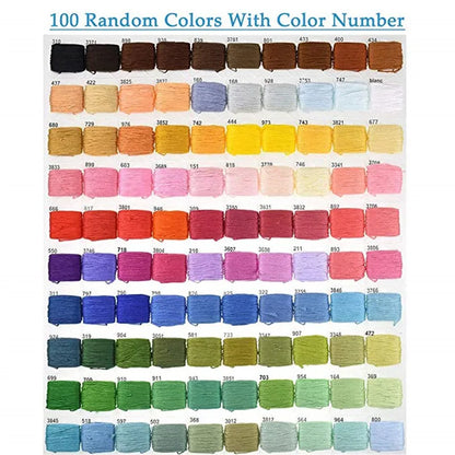 Embroidery Kit 50/150/200/250/450Pcs Cross Stitch Thread With Threader Bobbins Sewing Needles Storage Box Sewing Embroidery Kit