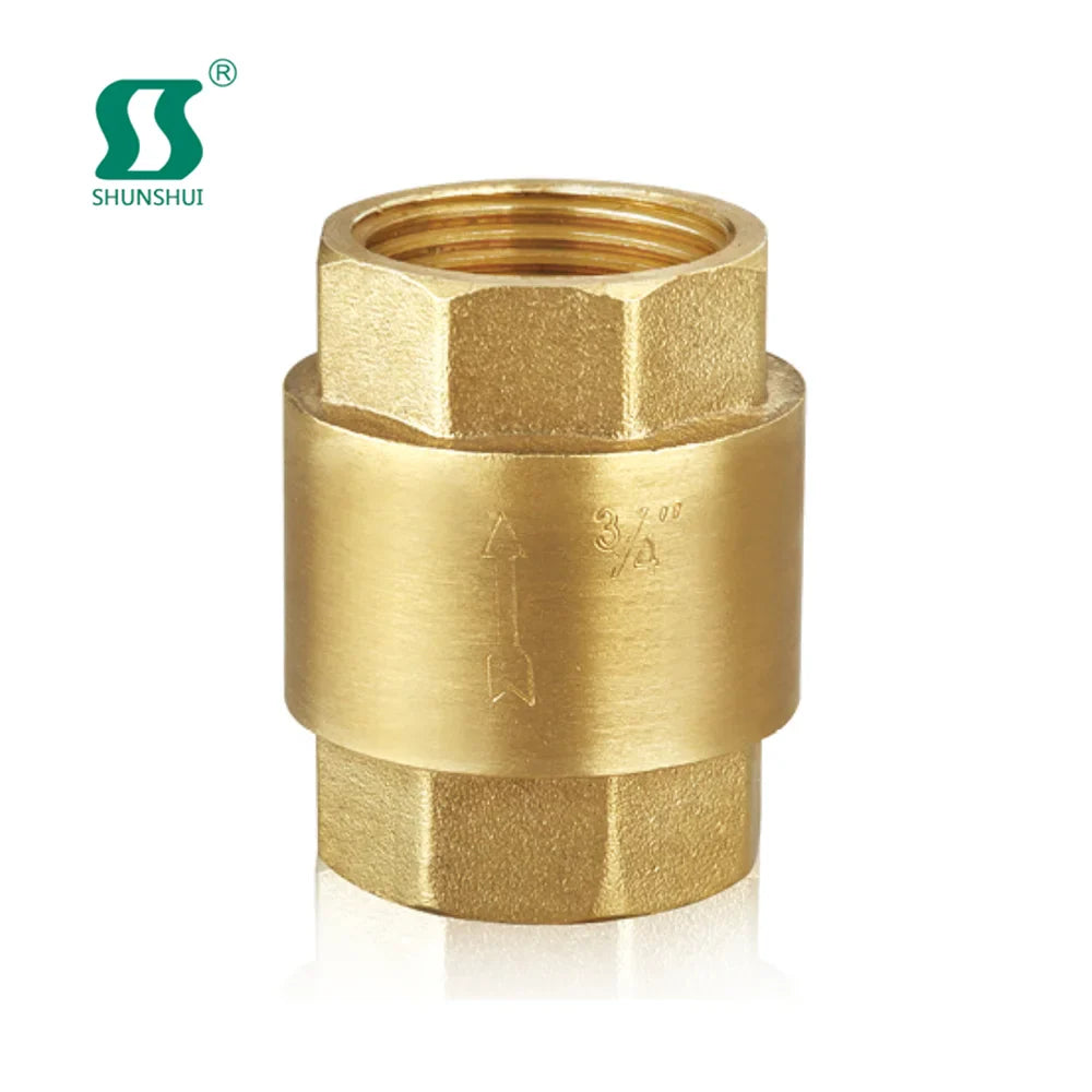 Brass Vertical Check Valve with High Quality 1/2" 3/4" 1" 2" 3" 4" Brass Spring Check Valve non-return valve for pump BSP NPT