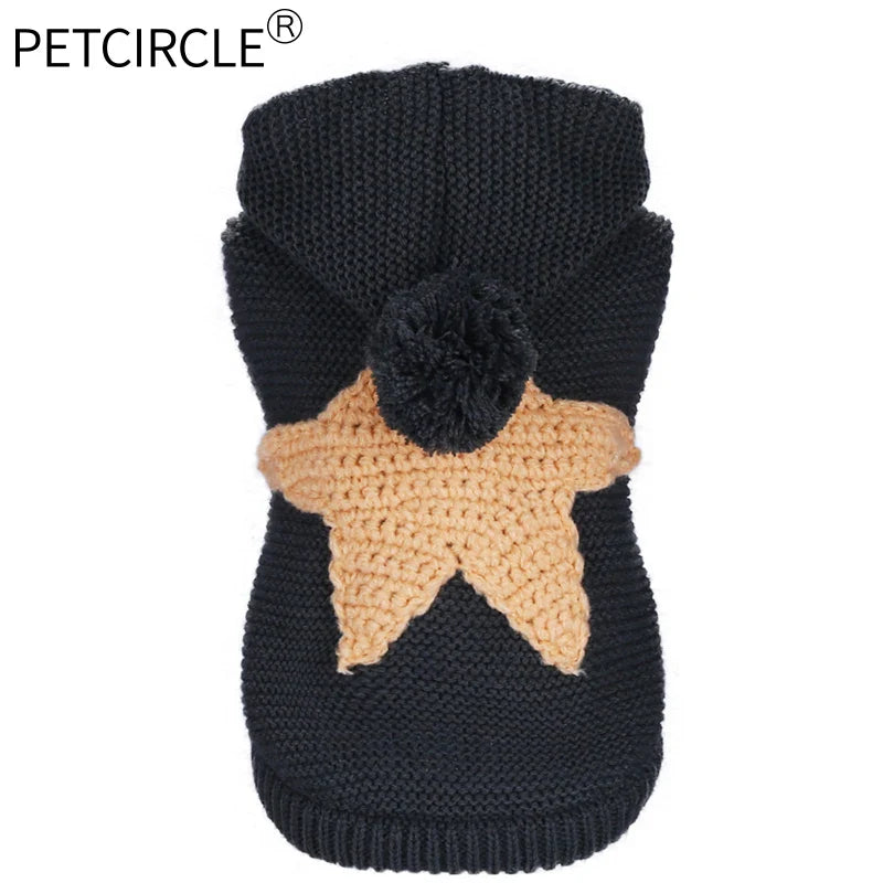 PETCIRCLE Vêtements pour chien Teddy Chiot Bulldog Français Chihuahau Vêtements pour chien Automne Hiver Vêtements pour chat Pull Étoile de mer nordique