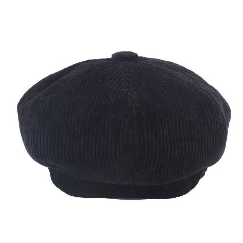COKK-Casquette de Gavroche pour Femmes, Béret d'Automne Hiver, Chapeau Octogonal de Peintre, Chapeau Vintage Anglais, Gorras Boina Feminina
