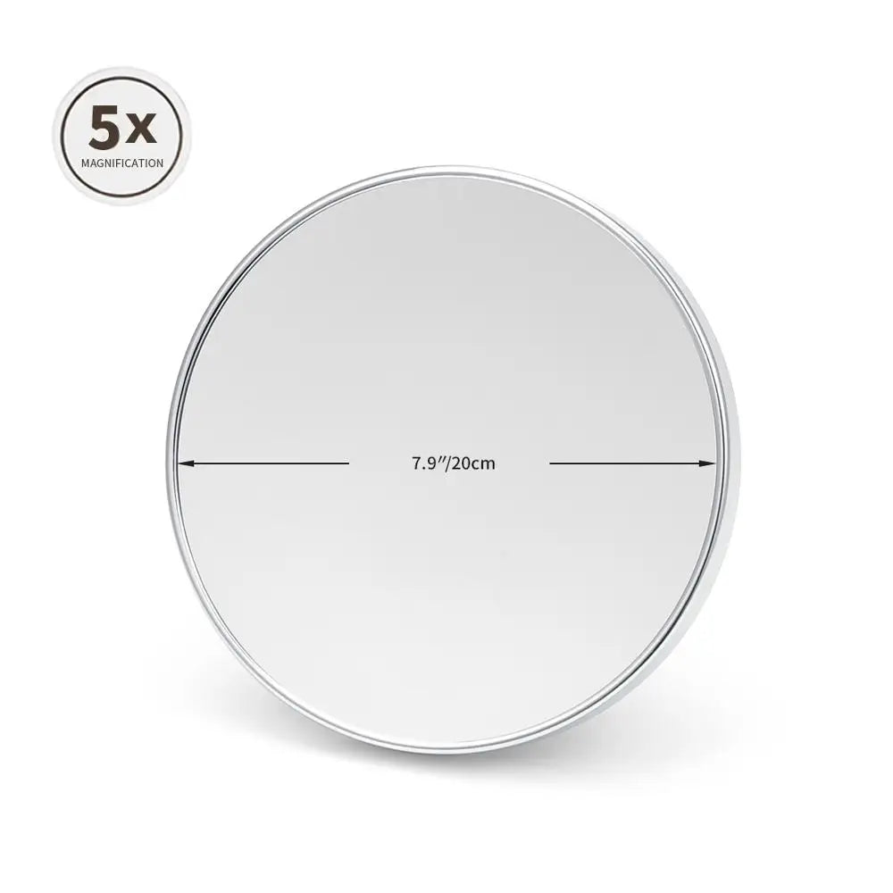 Launches Loc-Ventouse grossissante 5X, miroir rond mural HOMirror, bain, maquillage, cosmétique, accessoires de maquillage, 20cm