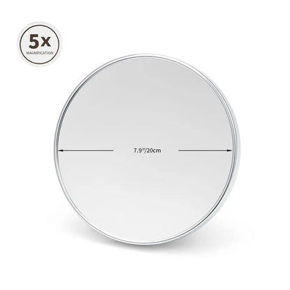 Launches Loc-Ventouse grossissante 5X, miroir rond mural HOMirror, bain, maquillage, cosmétique, accessoires de maquillage, 20cm