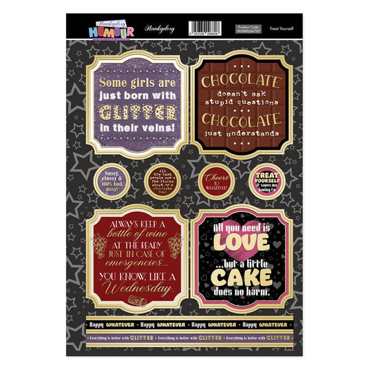 Hunkydory Humour Topper Sheet - Treat Yourself