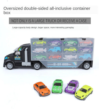 Jouet modèle de voiture pour enfants, camion de construction, tracteur, garage, conteneur, camion, rangement de voiture, cargaison, jouet pour garçon, cadeau de Nouvel An et de Noël