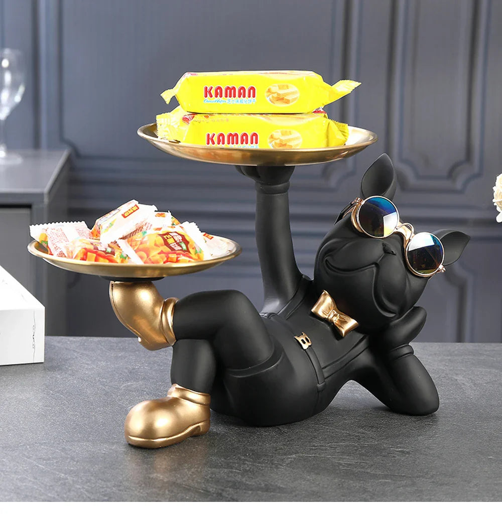 Figurines d'animaux bouledogue, Sculpture de chien Cool, décor de salon, salle d'étude, chambre à coucher, accessoires de décoration intérieure de maison