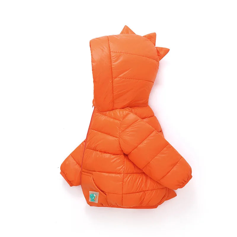 Autumn and Winter New Cartoon Style Children's Down Padded Jacket Boys and Girls Cotton Padded Short Light and Thin Coat