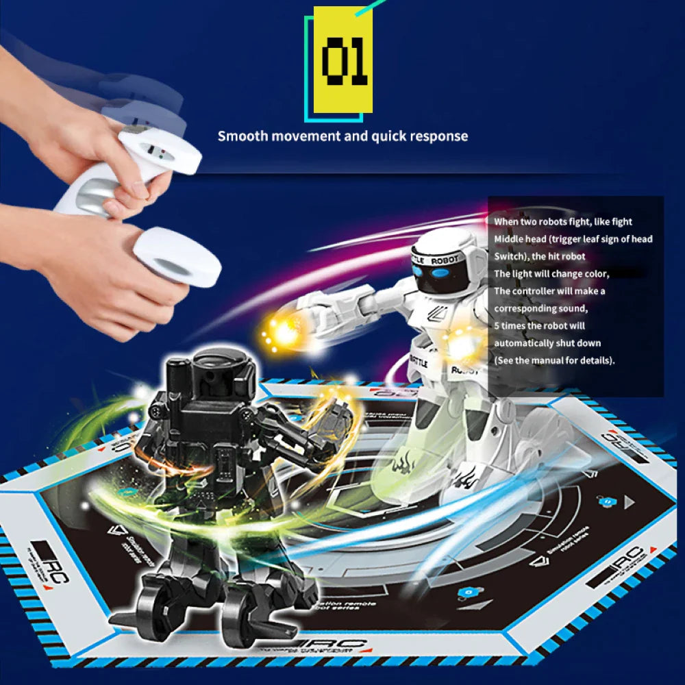 Robot de combat RC, jouet de boxe, télécommande, 2.4G, Robot de combat humanoïde avec deux Joysticks de commande, jouets pour enfants, cadeau
