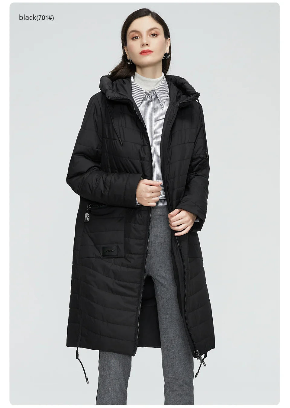 GASMAN 2022 Spring Autumn Jacket Women fashion casual long parka coat padded female stand-up Collar hooded ladies jackets 81858