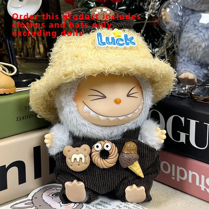 Labubu Designer Clothes Accessories For Sitting And Standing Plush Dolls Universal Blind Box Clothing