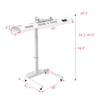 7 Wavelengths Infrared LED Red Light Therapy Lamp with Voice Control Red Light Therapy Panel Electric Stand Targeted for Face