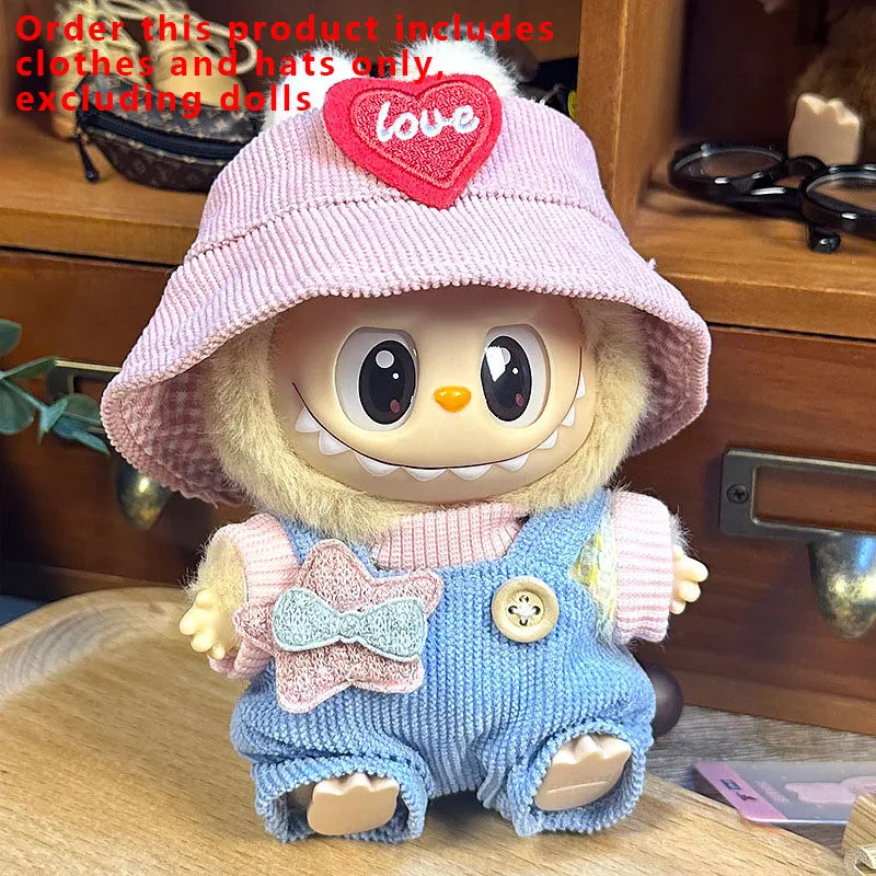 Labubu Designer Clothes Accessories For Sitting And Standing Plush Dolls Universal Blind Box Clothing