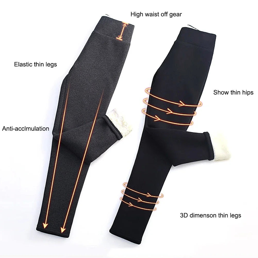3XL chaud hiver épais Leggings femmes laine polaire femmes vêtements agneau cachemire velours pantalon élasticité S-3XL