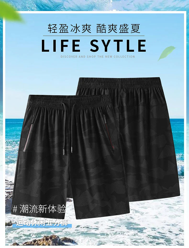 Men's Shorts For Men Summer Oversized Sports Casual Short Pant Britches Trousers Boardshorts Beachwear Breathable Elastic Waist