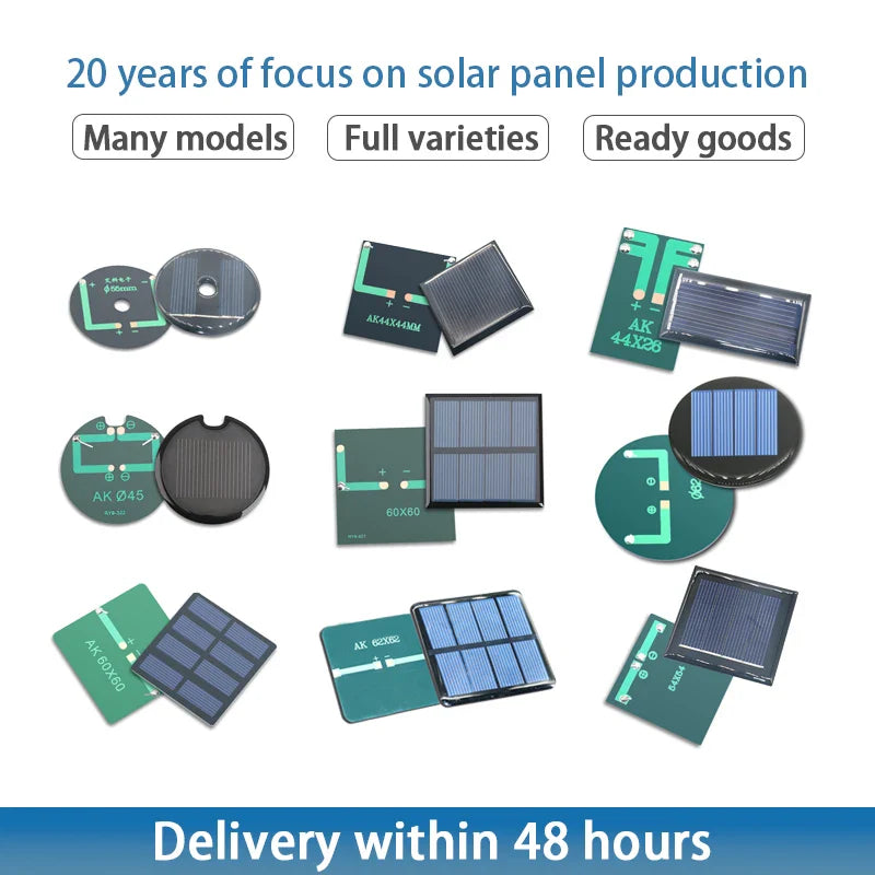 Factory Manufacturing Mini Epoxy Resin Drip Solar Panels Rectangular 110X80 5.5V Voltage