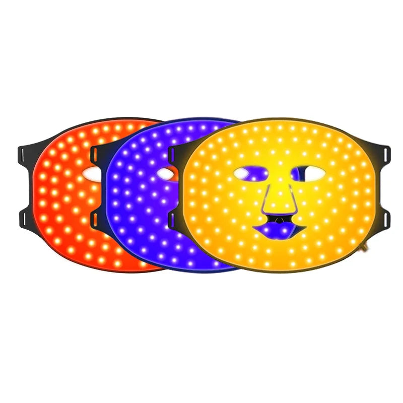 Appareil de beauté à usage domestique Masque de luminothérapie à LED Bande de photons rouges anti-acné blanchissante Nouvel instrument en silicone