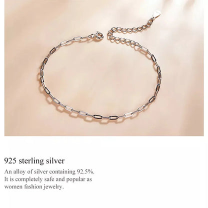 925 Sterling Silver Gold Cable Chain Bracelet