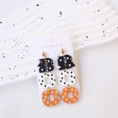 Halloween Polymer Clay Acrylic Paint Earrings