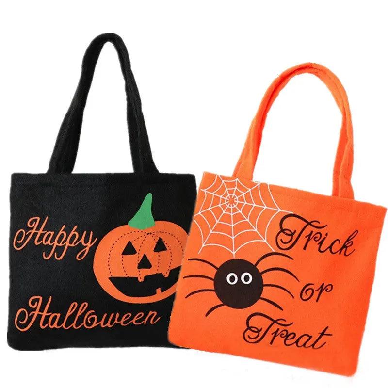 Sac à bandoulière citrouille araignée d'Halloween Sacs cadeaux bonbons pour enfants Petits sacs à main pour femmes