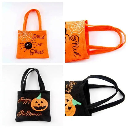 Sac à bandoulière citrouille araignée d'Halloween Sacs cadeaux bonbons pour enfants Petits sacs à main pour femmes