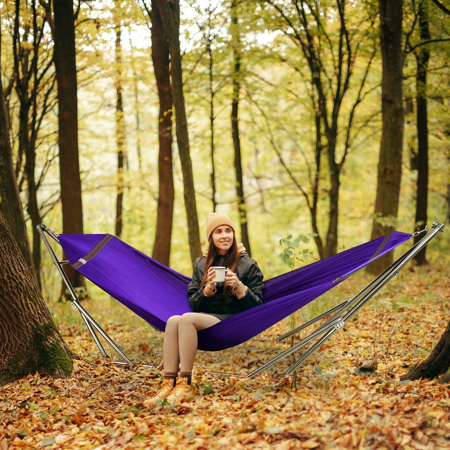 Tranquillo Original Stainless Steel Hammock Stand for Ultimate Relaxation