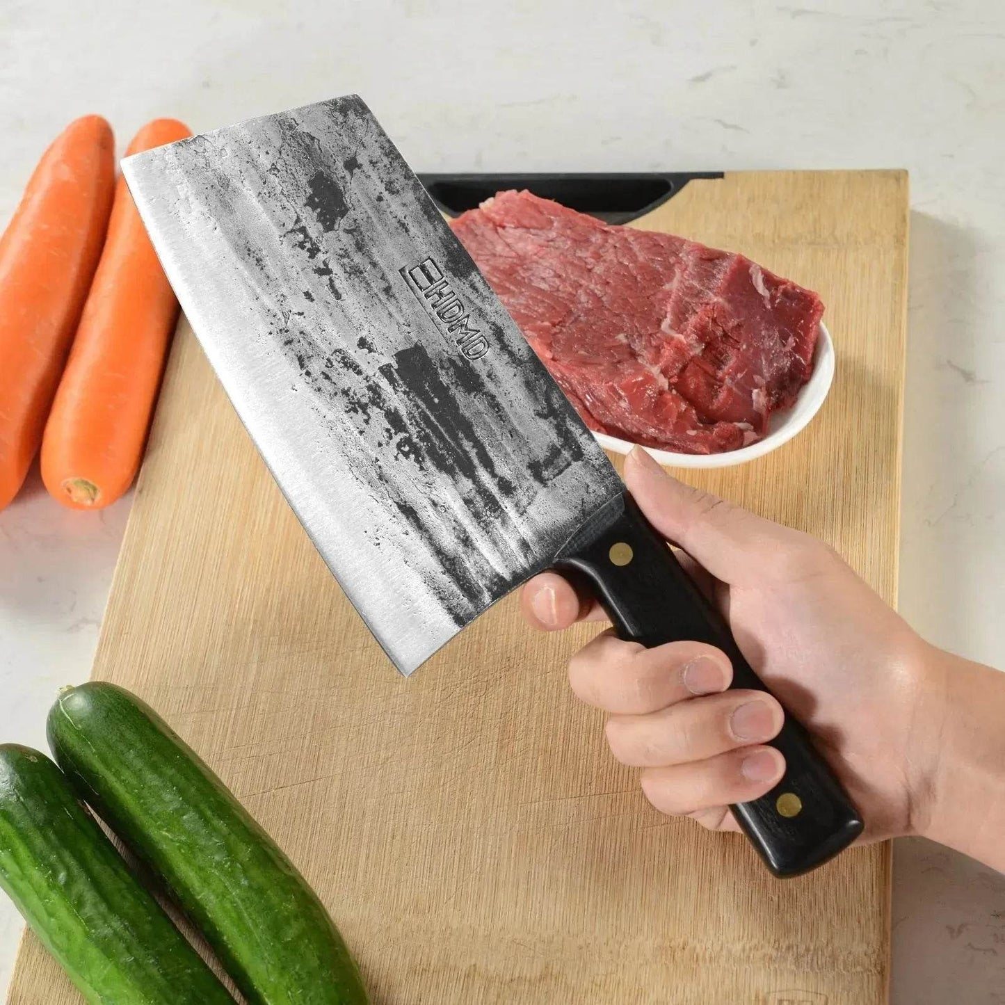 Hand forged Meat Cleaver Chopper Professional Chef Knives