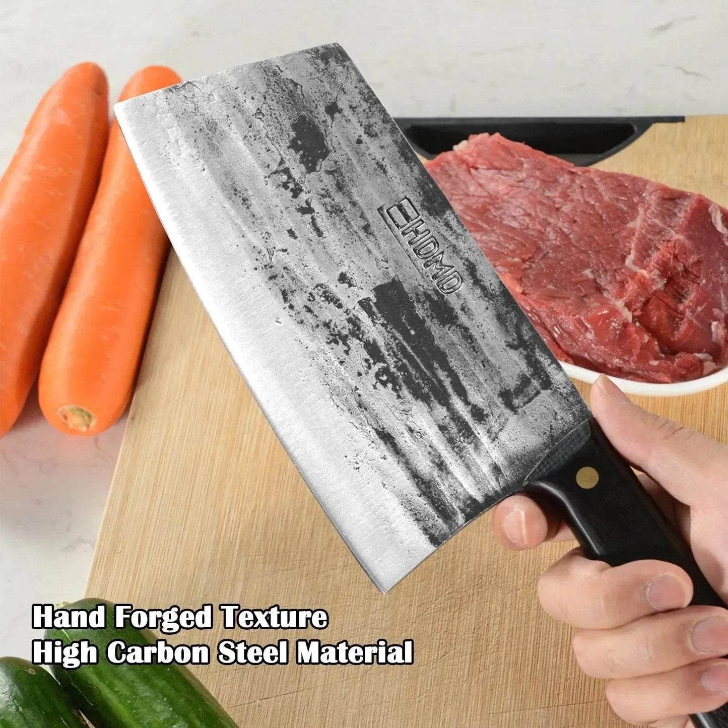 Hand forged Meat Cleaver Chopper Professional Chef Knives