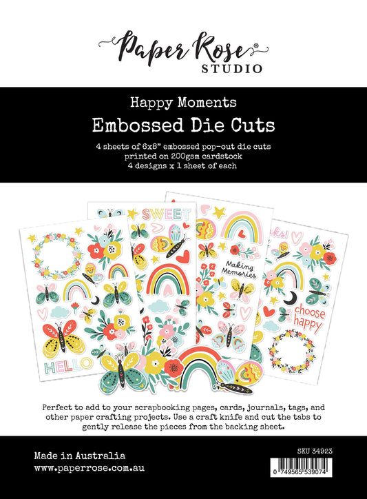 Happy Moments Embossed Die Cuts 34923