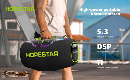 Hopestar speaker A80 alto gravador de áudio portátil de alta qualidade 350W RGB subwoofer home theater USB party computer DC