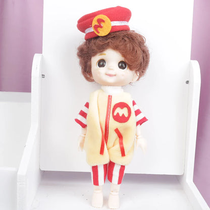 Blue Eyes16cm BJD Doll 13 Moveable Joint Dolls Boy Short Hair BJD Dolls Muilt-type Face Make Up Toy Cartoon Dress Girls  Dolls