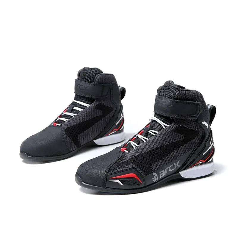 2022 ARCX NEW Knit Craft Summer Adventure Racing Moto Riding Men Motorcycle Ankle Boots Touring Sneaker Shoes